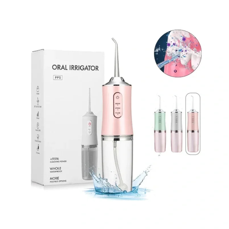 Irrigador Oral Portátil 3 em 1 - HydroSmile Pro